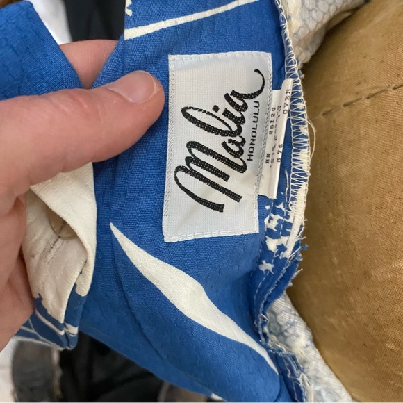 Malia Honolulu Vintage dress - blue and white size 10 - adjustable straps - Picture 11 of 15